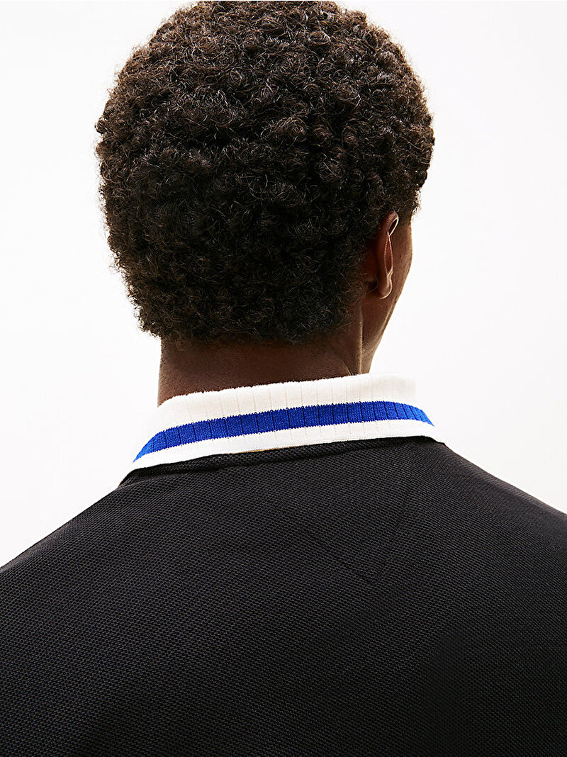 Erkek Collar & Cuff Polo T-shirt Siyah MW0MW41962BDS