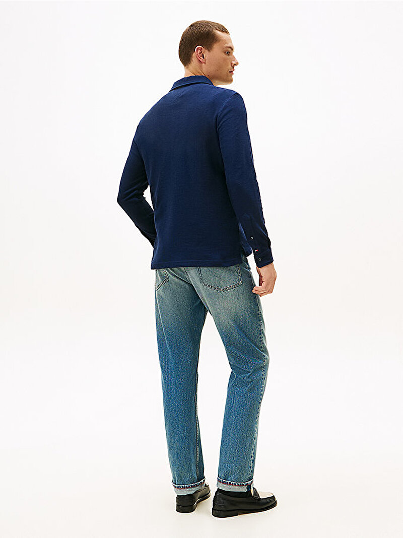 Erkek Ls Terry Reg Polo T-shirt Lacivert MW0MW42562C1G