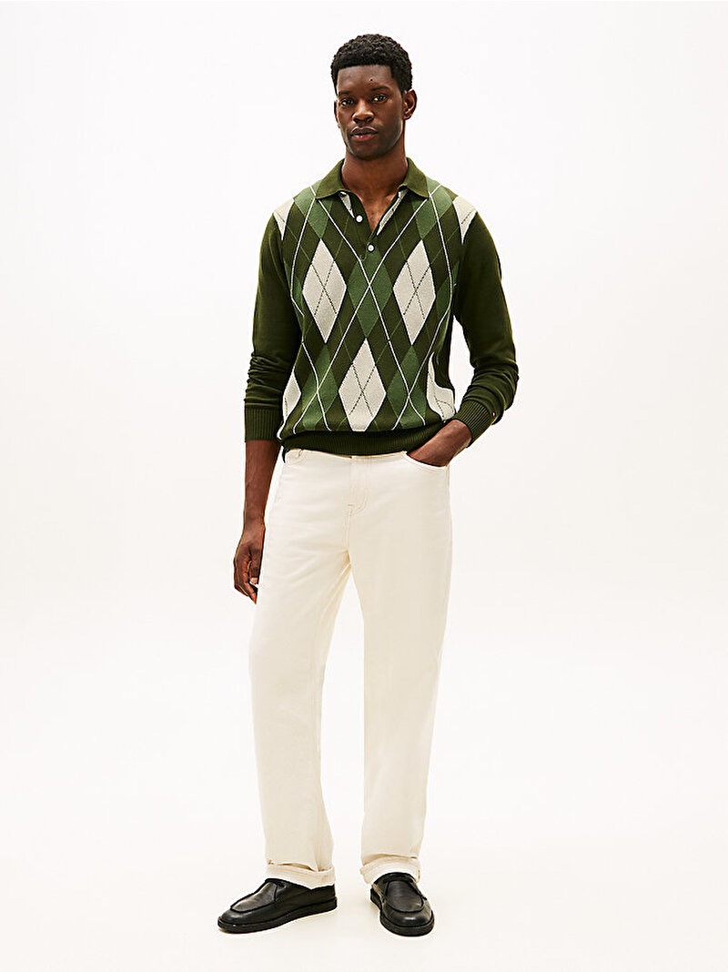 Erkek Argyle Rugby Kazak Yeşil MW0MW42614M1Q