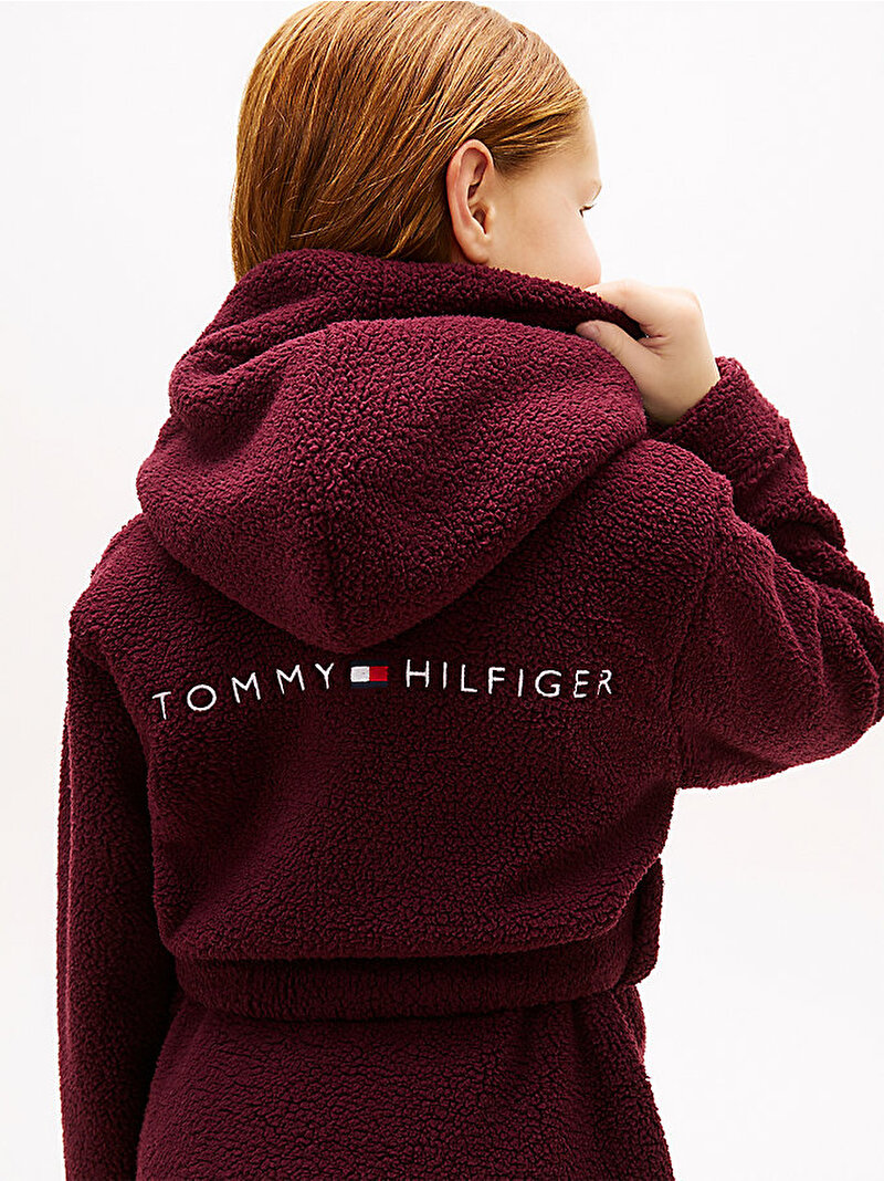 Çocuk Unisex Sherpa Bornoz Kırmızı UK0UK00090XIH