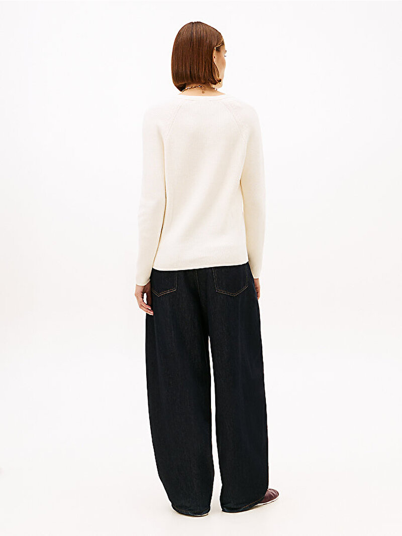 Kadın Co Cardi Fine Kazak Beyaz WW0WW44452Z00