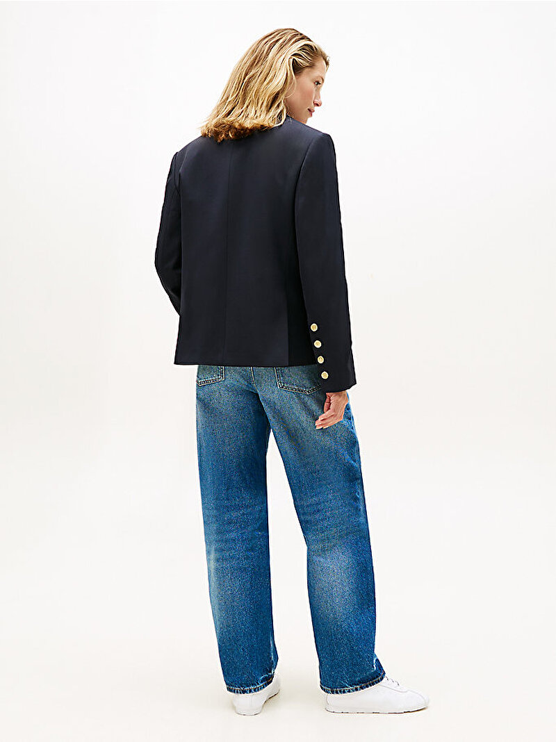 Kadın Timeless Wool Blazer Lacivert WW0WW47912C1G