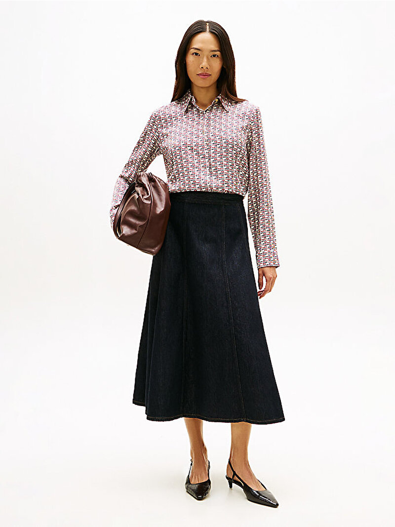 Kadın Vis Twill Ls Regular Gömlek Ekru WW0WW481800K4