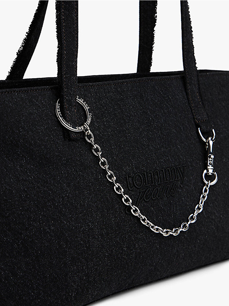 Kadın TJW Cool Denim Tote Çanta Siyah AW0AW182681BZ