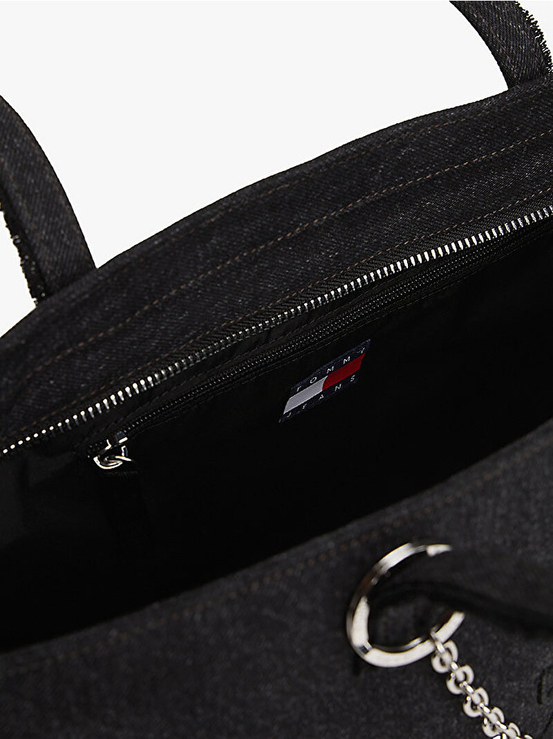 Kadın TJW Cool Denim Tote Çanta Siyah AW0AW182681BZ