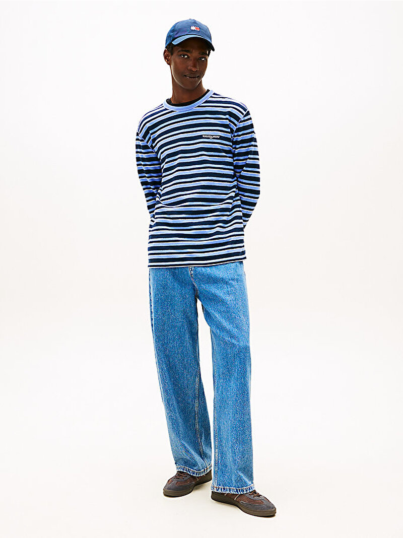 Erkek TJM Regular T-shirt Mavi DM0DM22338C58