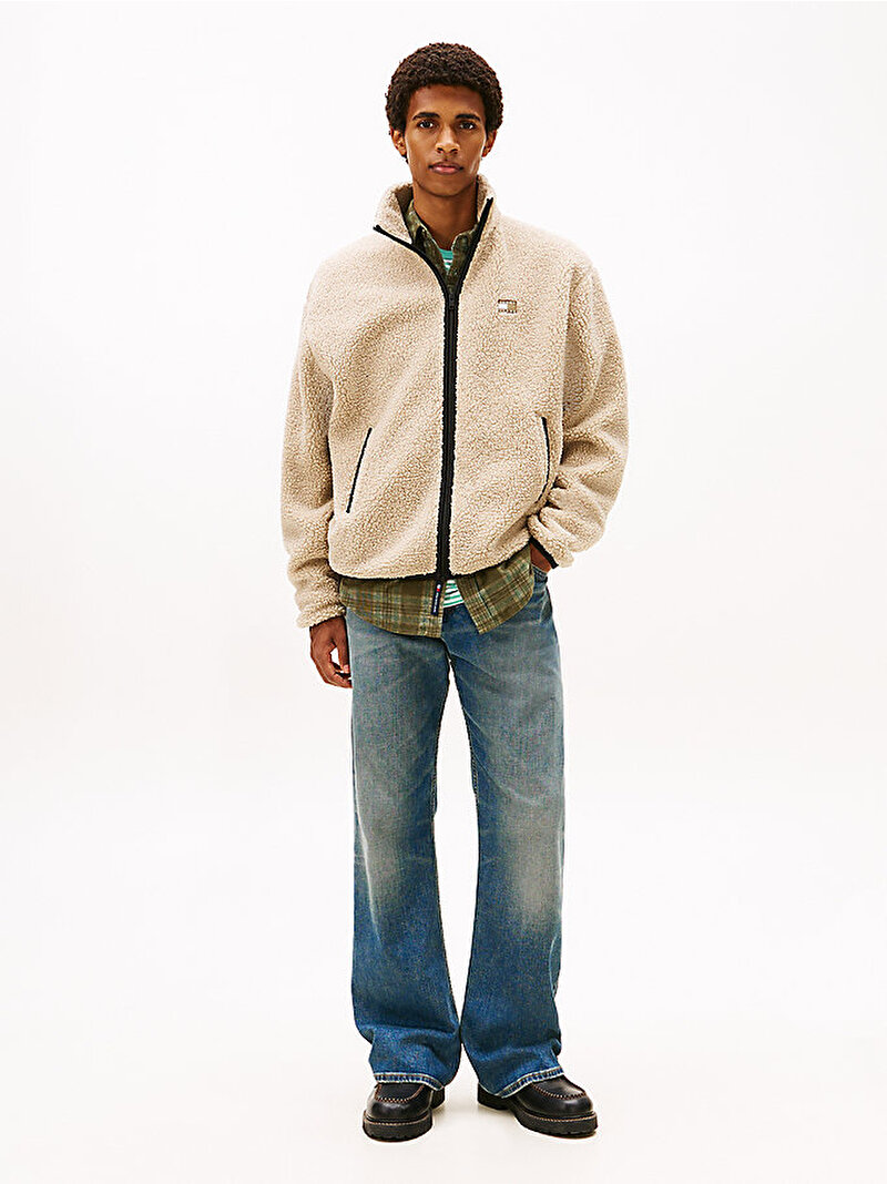 Erkek TJM Relax Badge Sweatshirt Bej DM0DM22345ABY