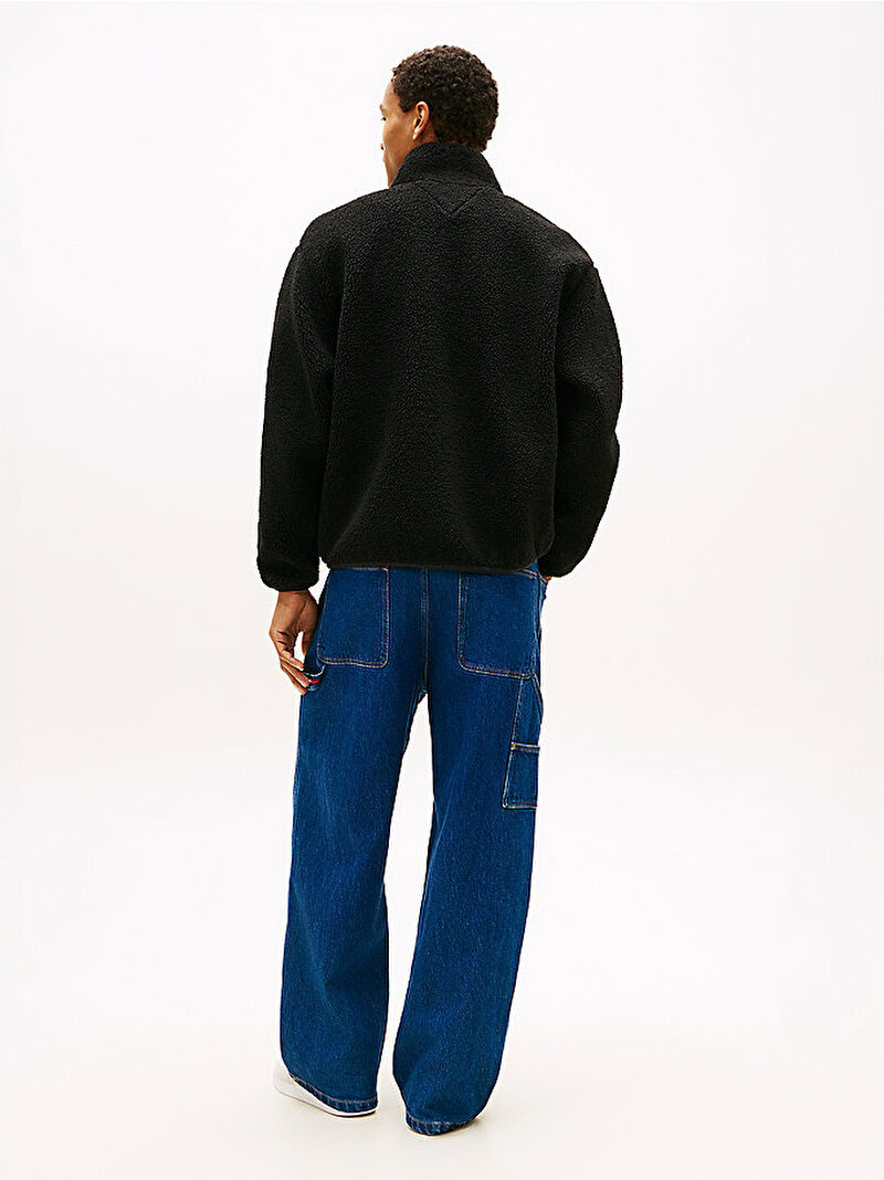 Erkek TJM Relax Badge Sweatshirt Siyah DM0DM22345BDS