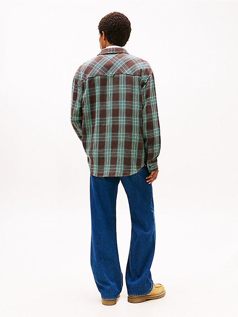 Erkek TJM Relax Check Brushed Gömlek Çok renkli DM0DM22411GW1