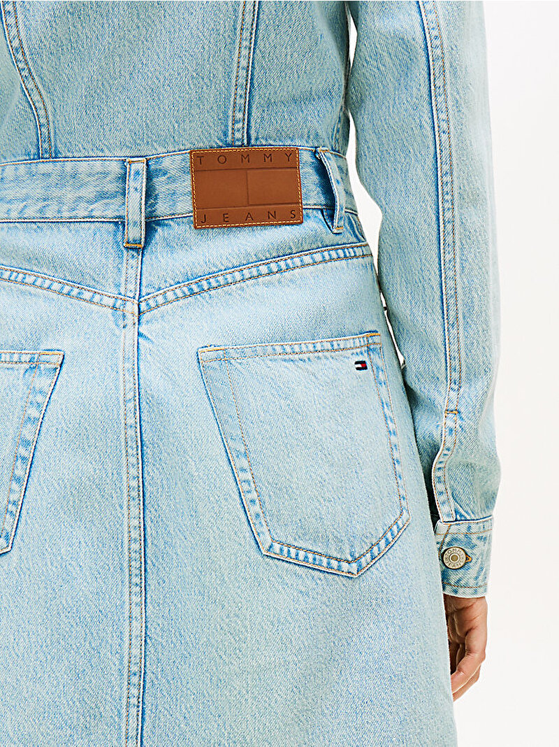 Kadın Mini Trucker Denim Elbise Mavi DW0DW220041A5