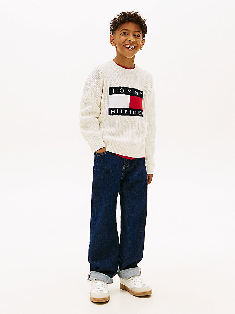 Erkek Çocuk Heritage Flag Kazak Beyaz KB0KB10071YA8