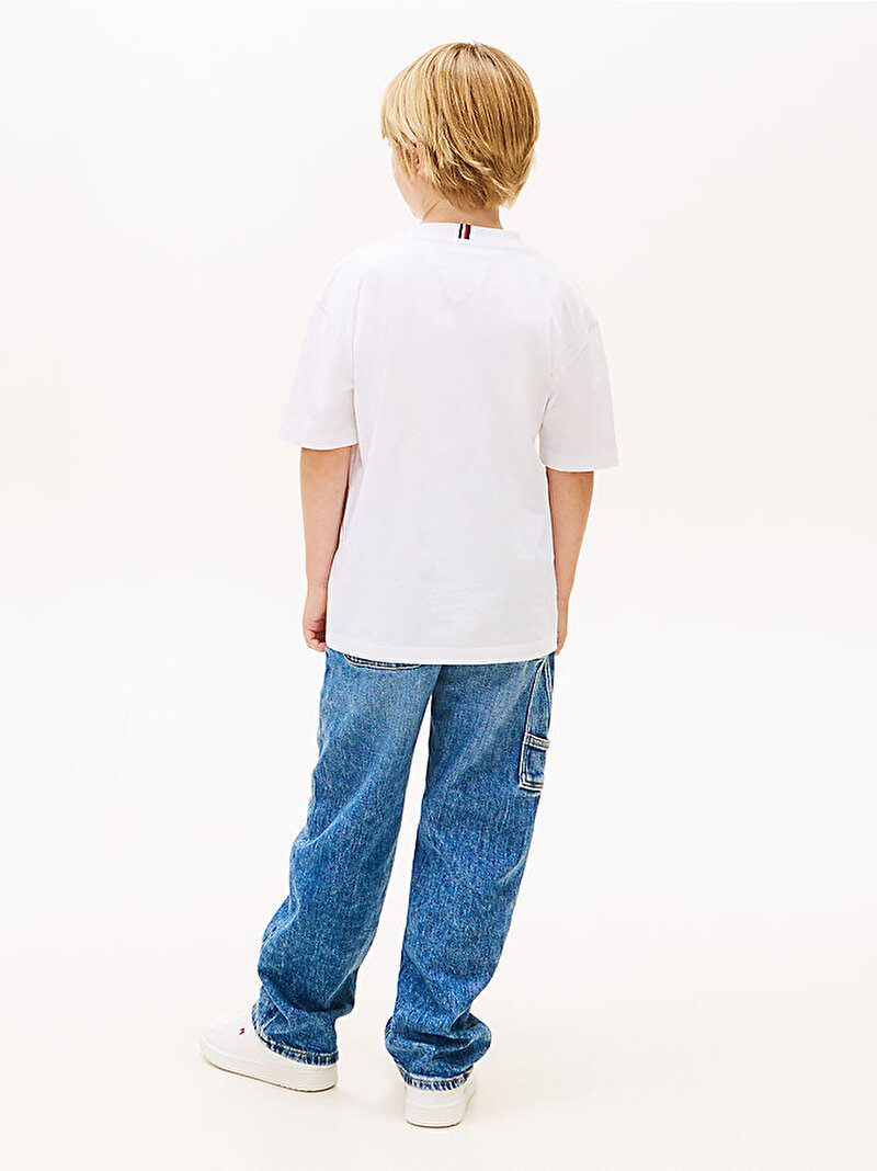 Erkek Çocuk Heritage Printed T-shirt Beyaz KB0KB10340YBR