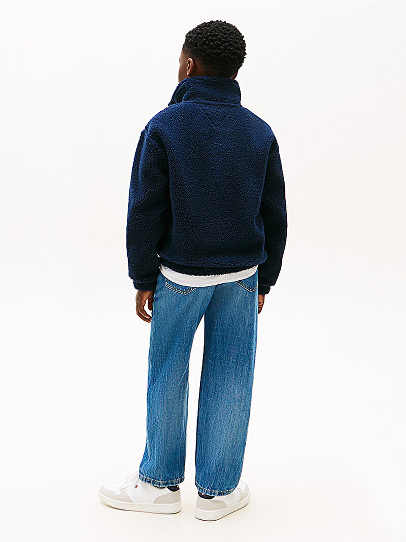 Çocuk Unisex Heritage Flag Fleece Sweatshirt Lacivert KS0KS00705C1G