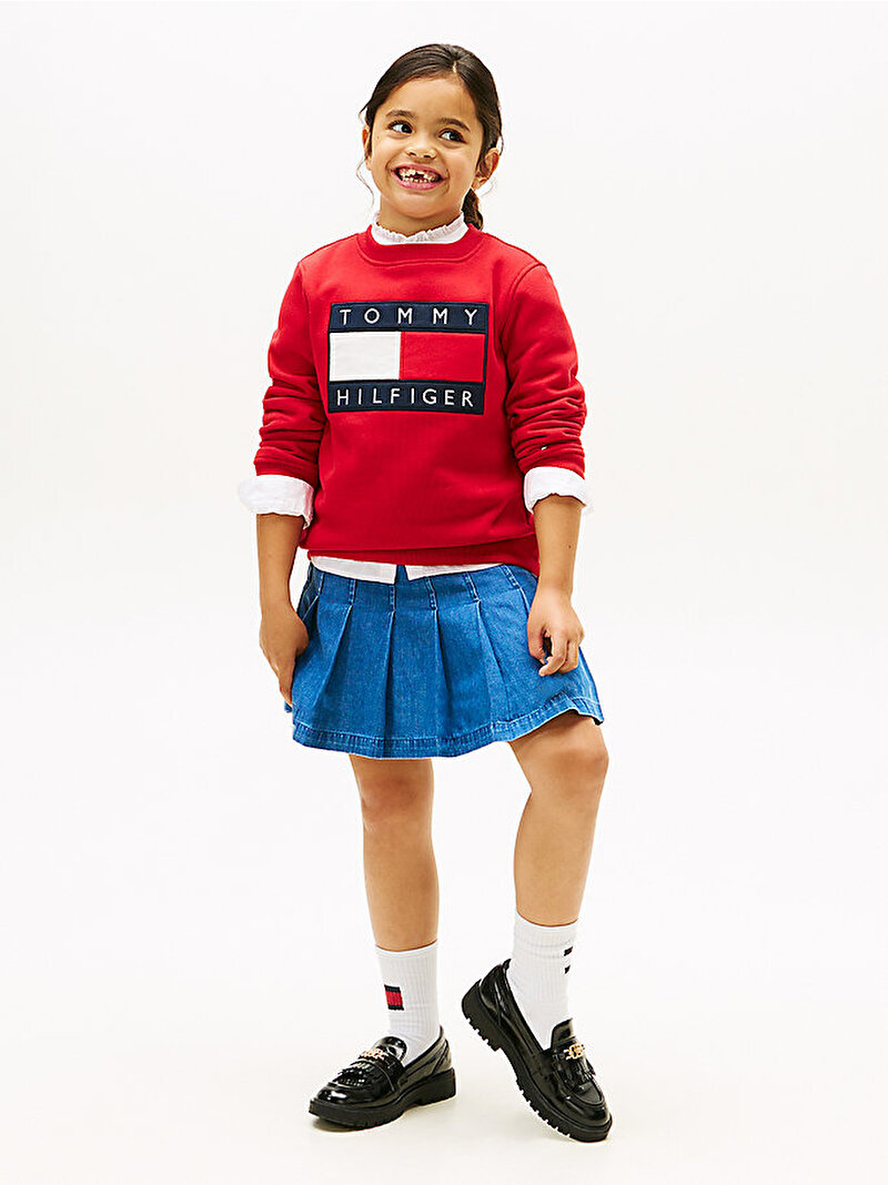 Çocuk Unisex Heritage Flag Sweatshirt Kırmızı KS0KS00709XLG