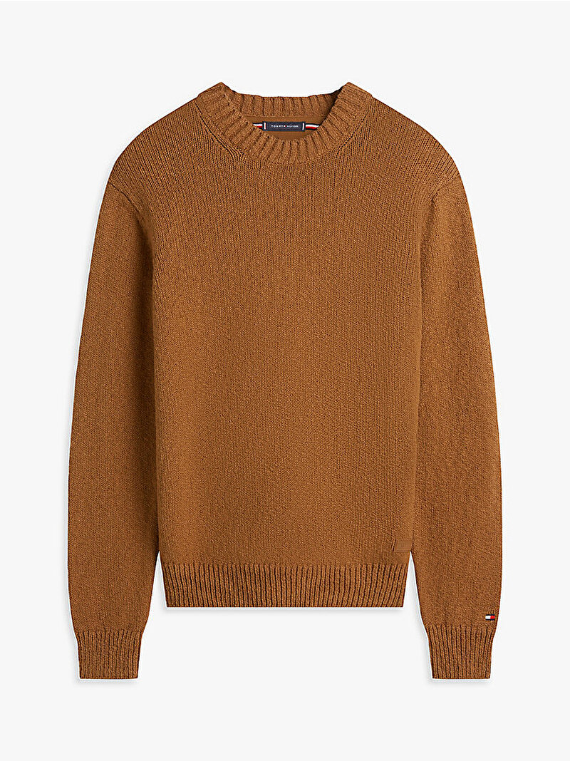 Erkek Soft Textured Crew Kazak Kahverengi MW0MW41653GWP