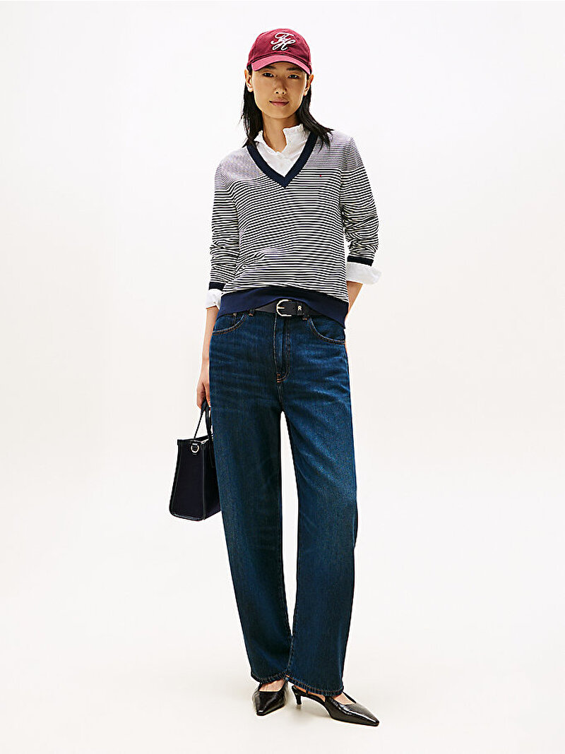 Kadın Jersey Fine Kazak Lacivert WW0WW400980A9