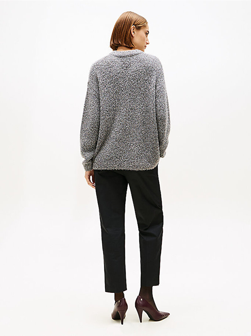 Kadın Fluffy Relax Kazak Gri WW0WW47649PKH