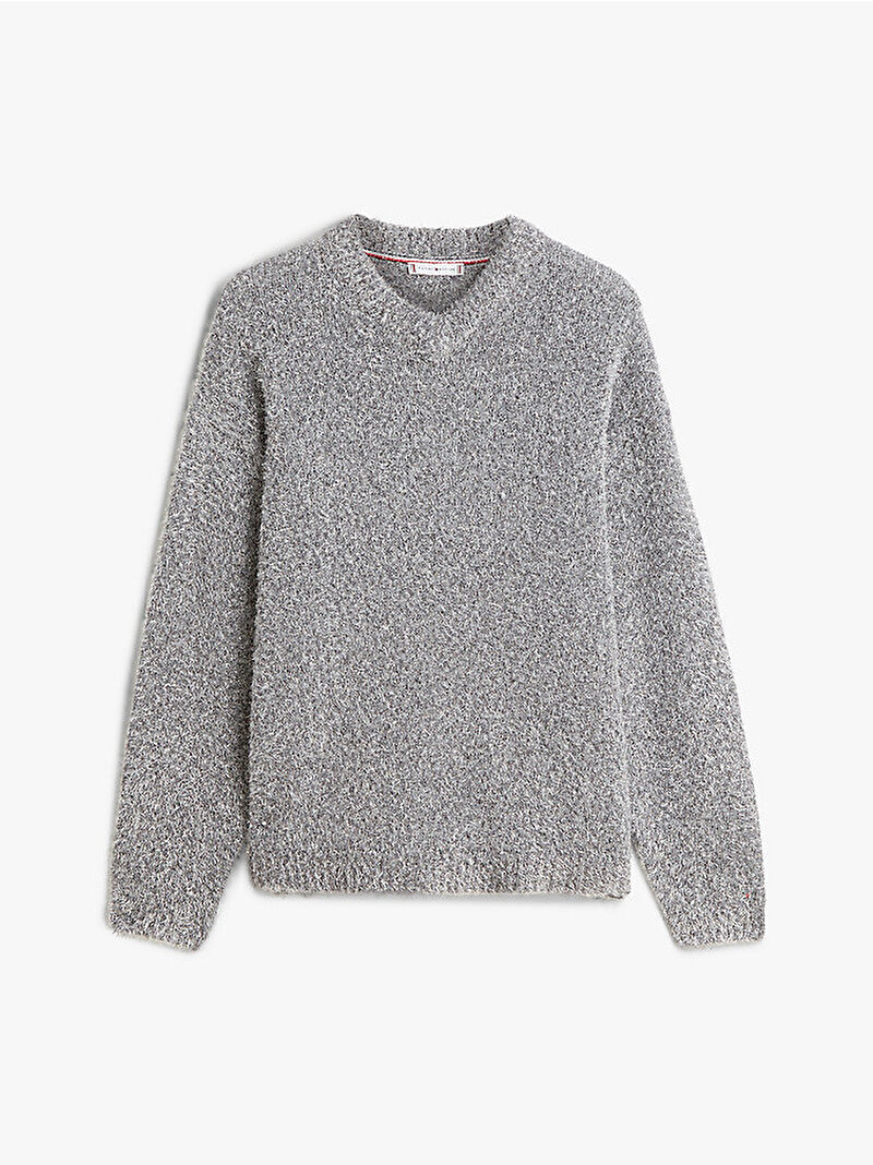 Kadın Fluffy Relax Kazak Gri WW0WW47649PKH