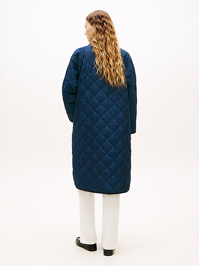 Kadın Padded Flag Quilted Parka Lacivert WW0WW47747C1G