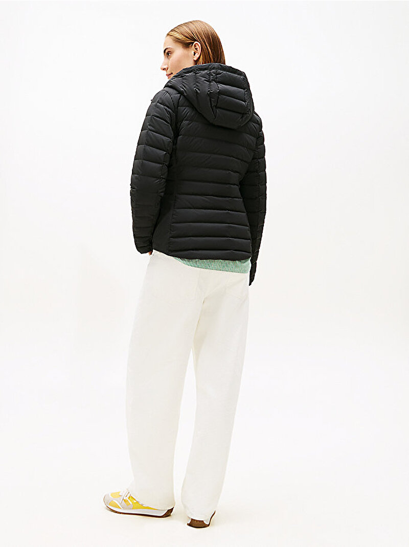 Kadın Stretch Puffer Mont Siyah WW0WW47753BDS