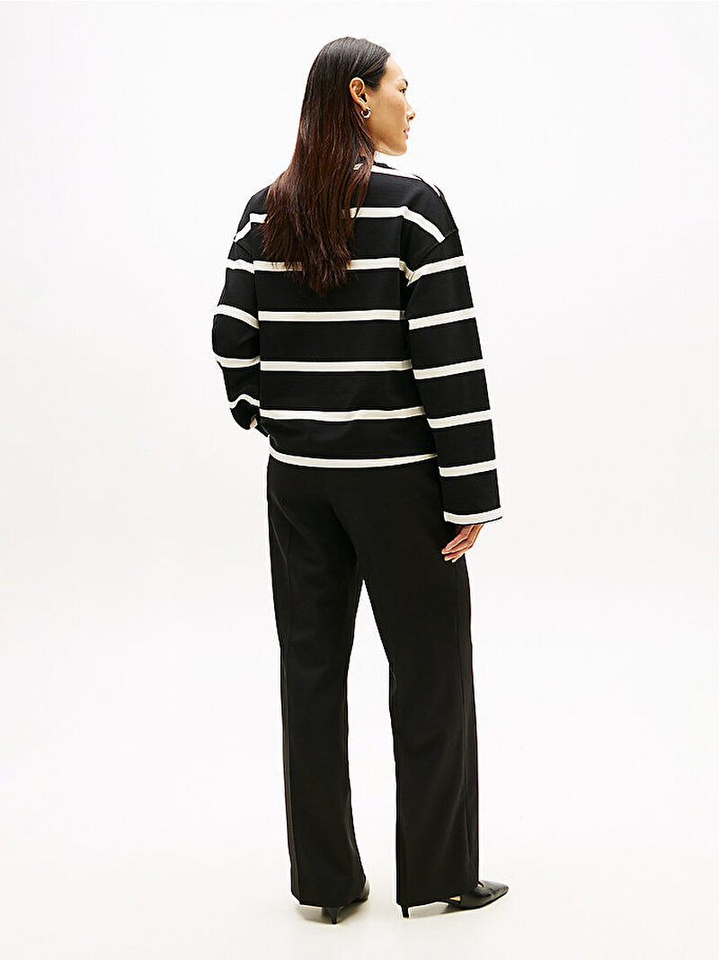 Kadın TH Modern Terry Sweatshirt Siyah WW0WW484310AU