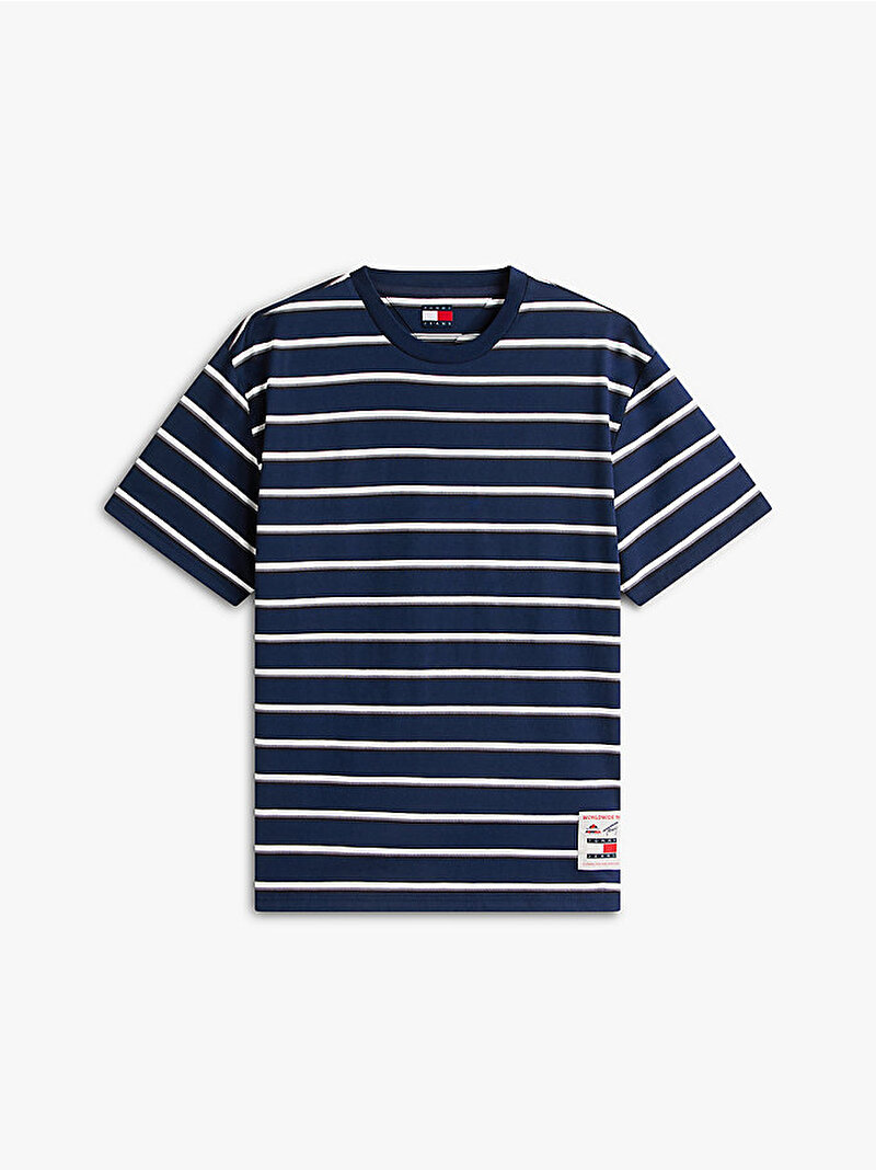 Erkek TJM Relax Label T-shirt Lacivert DM0DM22325C1G