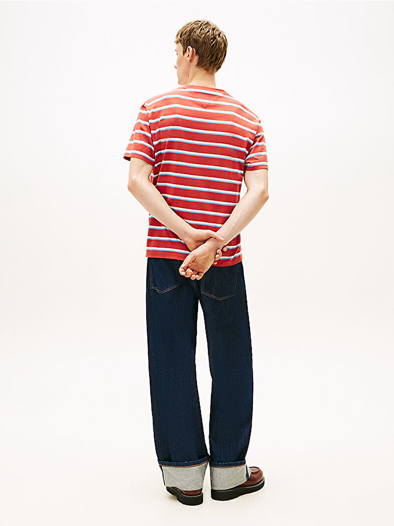 Erkek TJM Relax Label T-shirt Kırmızı DM0DM22325XL0