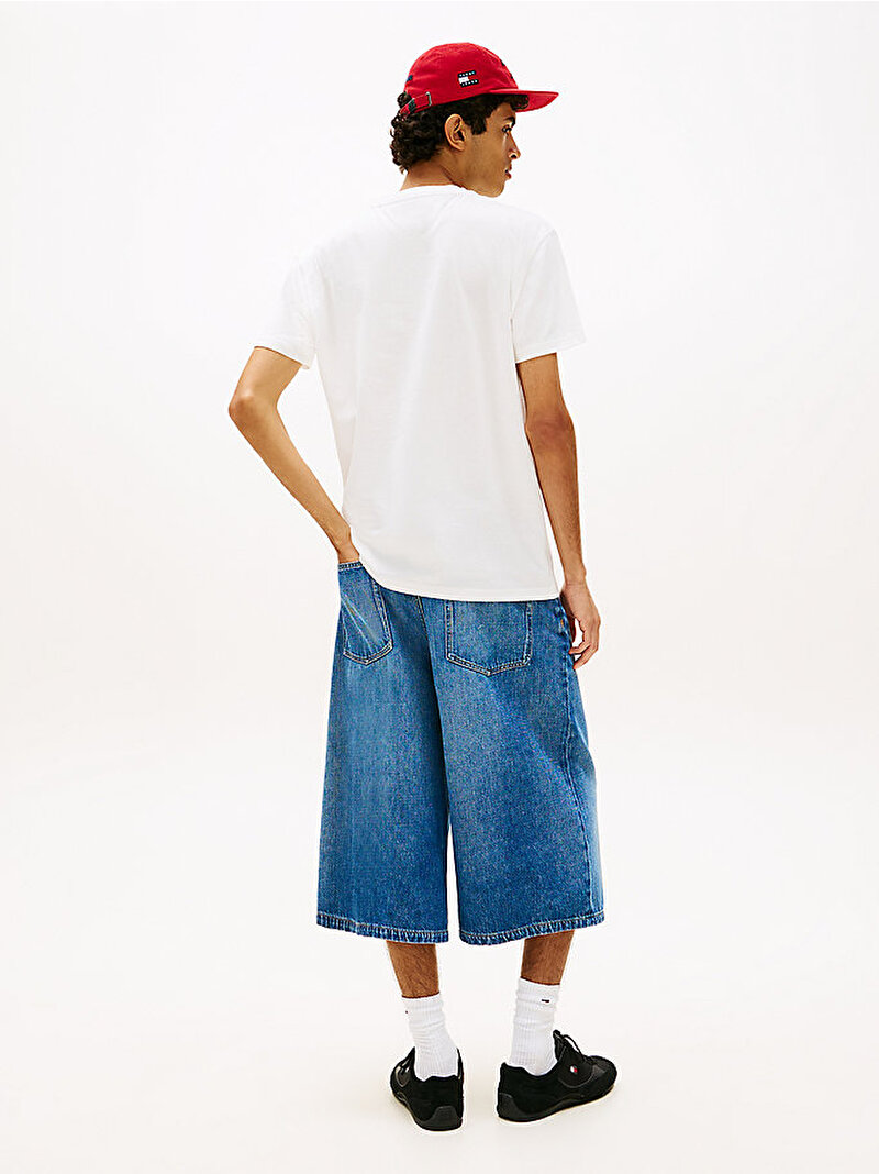 Erkek TJM Regular Gym T-shirt Ekru DM0DM22551YBL