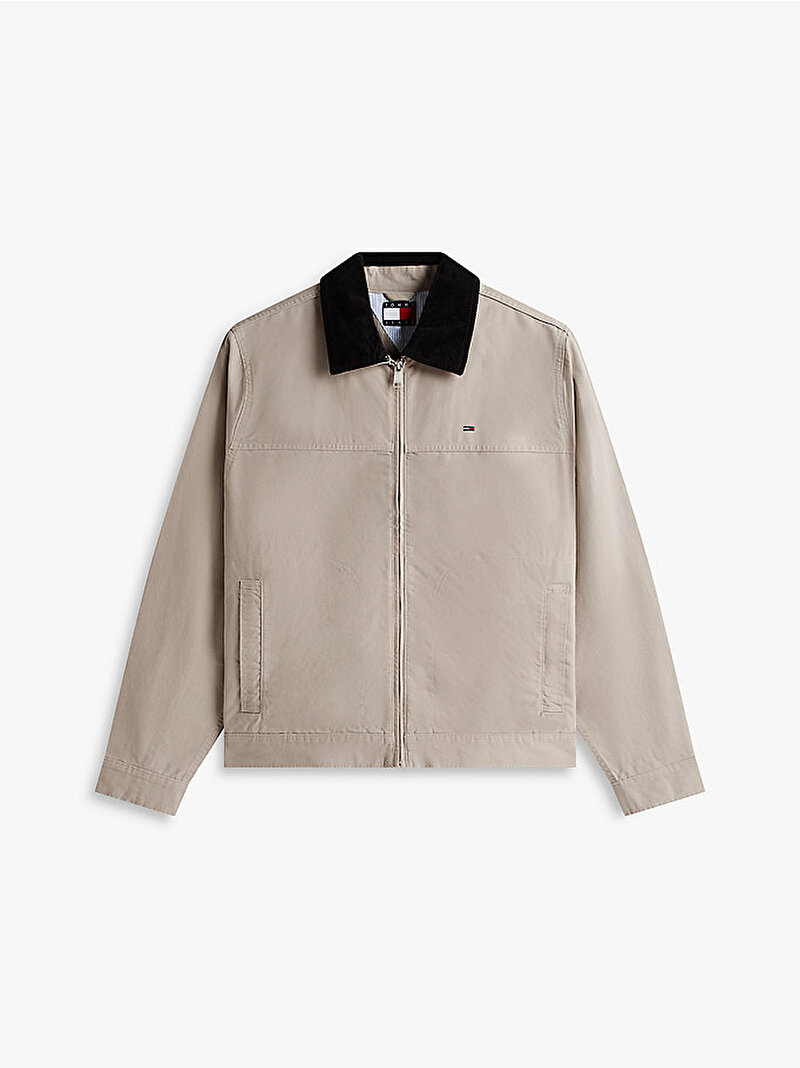 Erkek TJM Regular Cotton Trucker Denim Ceket Bej DM0DM22743PKE