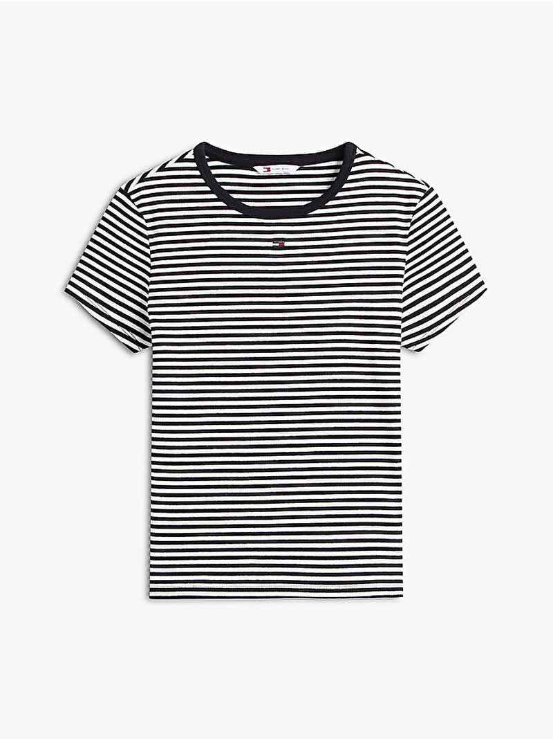 Kadın TJW Slim Essential T-shirt Siyah DW0DW173830AQ