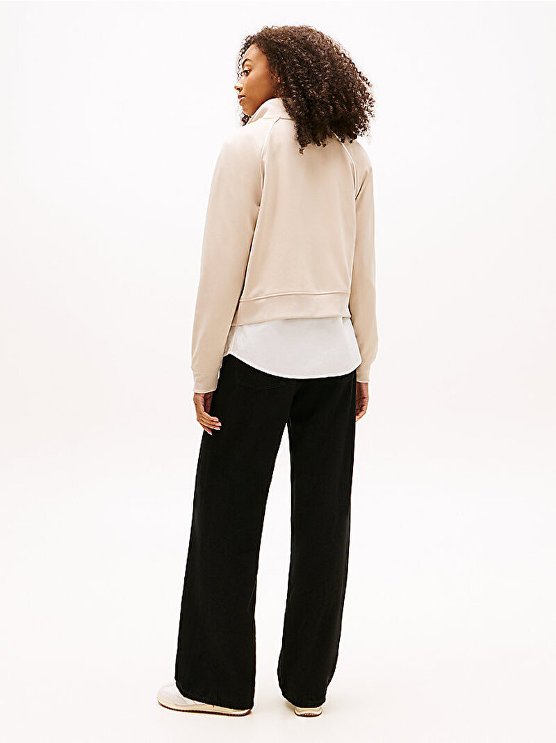 Kadın TJW Badge Track Sweatshirt Bej DW0DW21930ABY