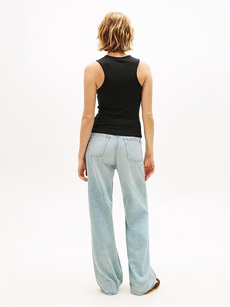 Kadın TJW Slim T-shirt Siyah DW0DW22282BDS