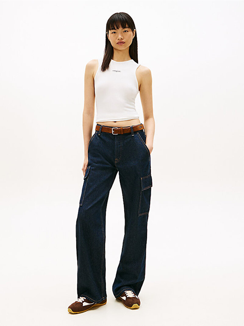 Kadın TJW Slim T-shirt Ekru DW0DW22282YBL