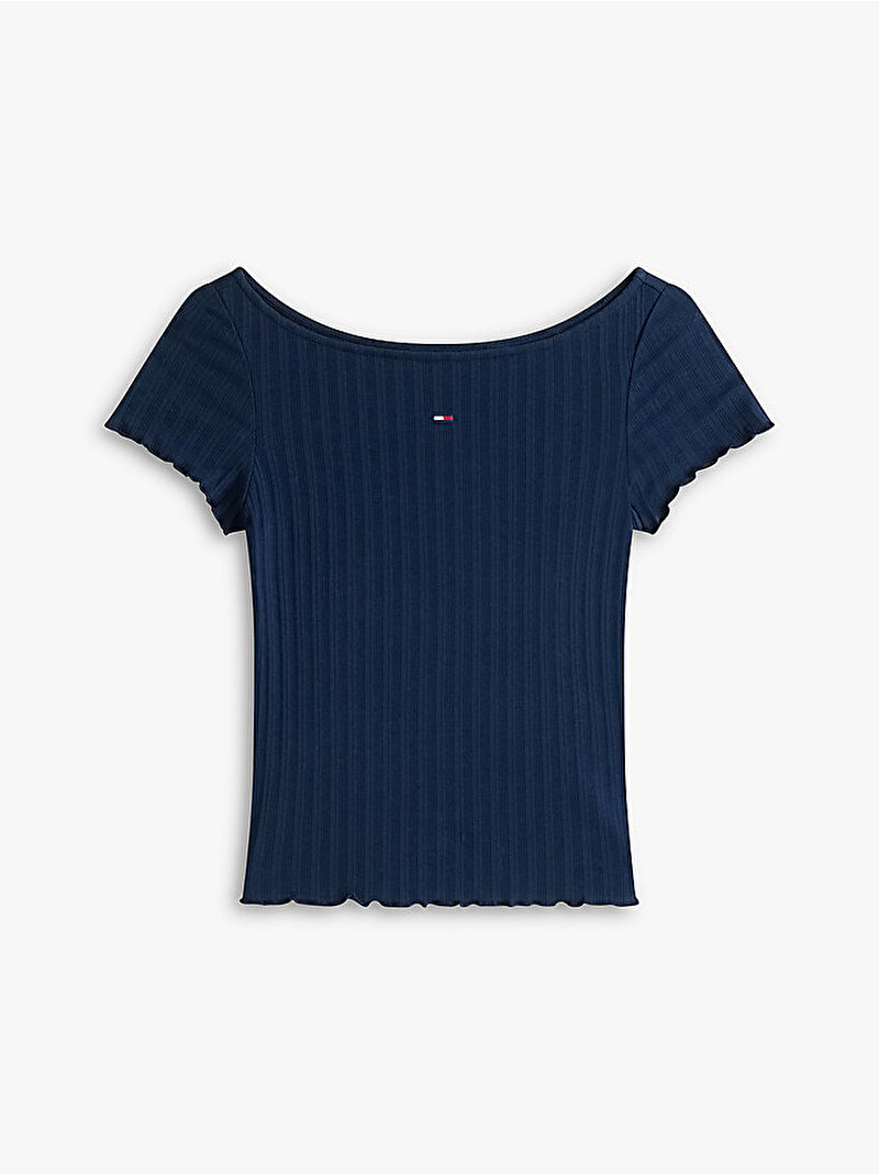 Kadın TJW Slim Rib T-shirt Lacivert DW0DW22460C1G