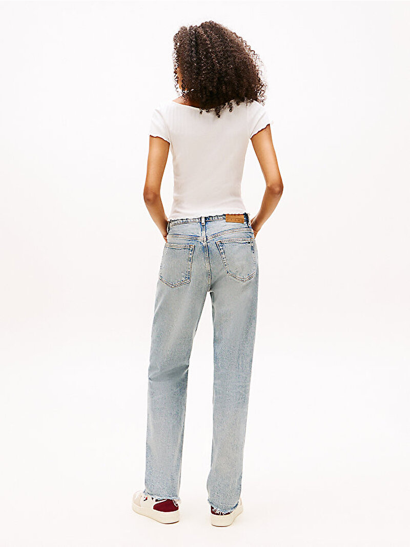 Kadın TJW Slim Rib T-shirt Ekru DW0DW22460YBL