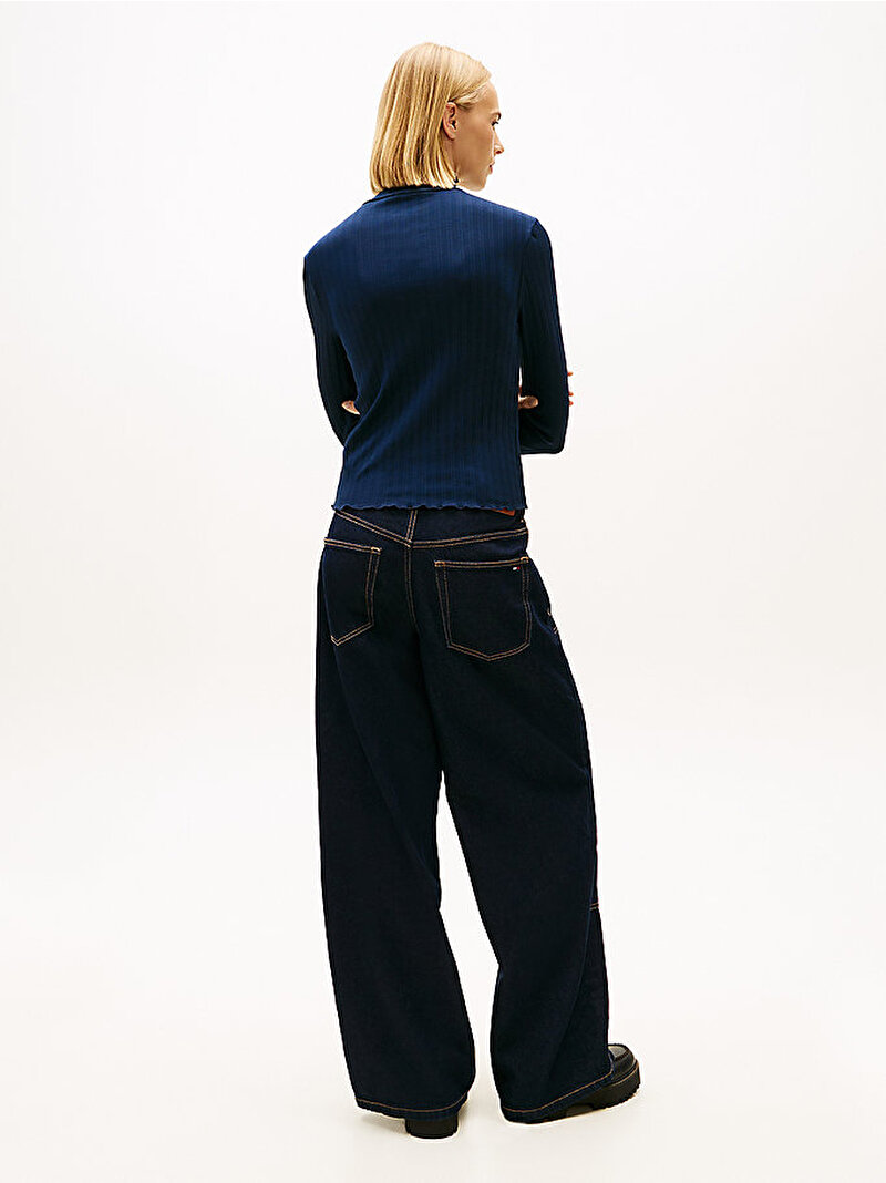 Kadın TJW Slim Rib T-shirt Lacivert DW0DW22461C1G