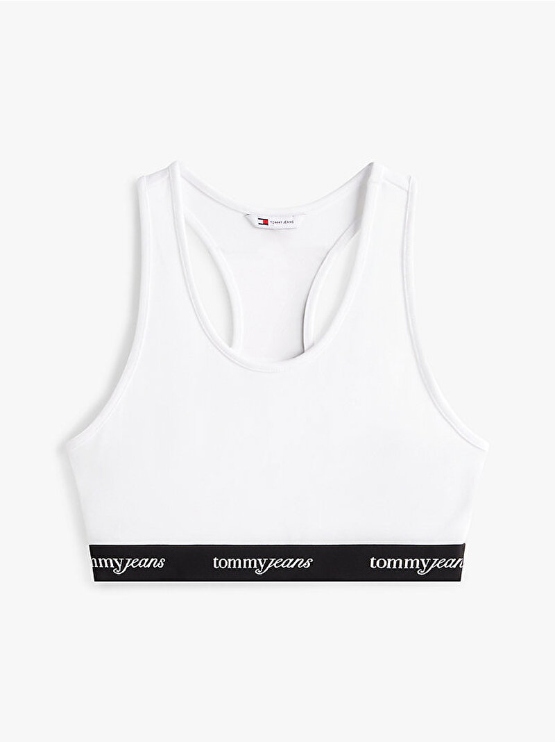 Kadın TJW Crop Tape T-shirt Ekru DW0DW22762YBL