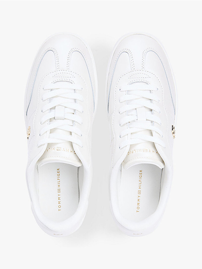 Kadın TH Heritage Shiny Sneaker Ekru FW0FW09179YBL