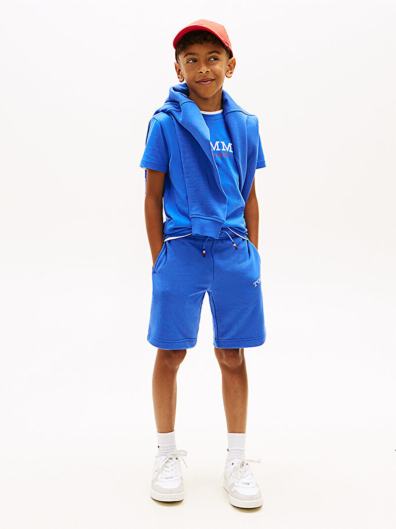 Erkek Çocuk Monogram Graphic T-shirt Mavi KB0KB10263C6H