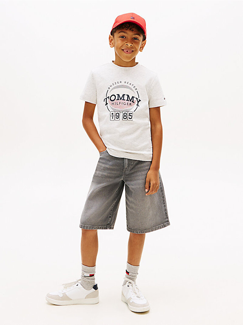 Erkek Çocuk Basketball Graphic T-shirt Gri KB0KB10277P09