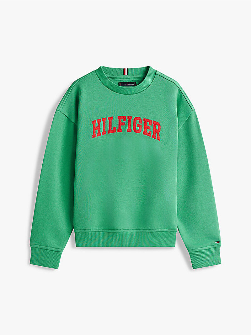 Erkek Çocuk Hilfiger Varsity Sweatshirt Yeşil KB0KB10404L5Y