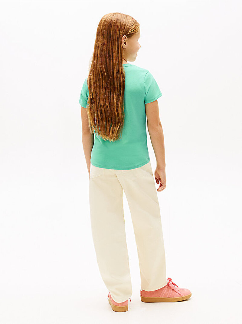 Kız Çocuk Tommy T-shirt Yeşil KG0KG09123L5C