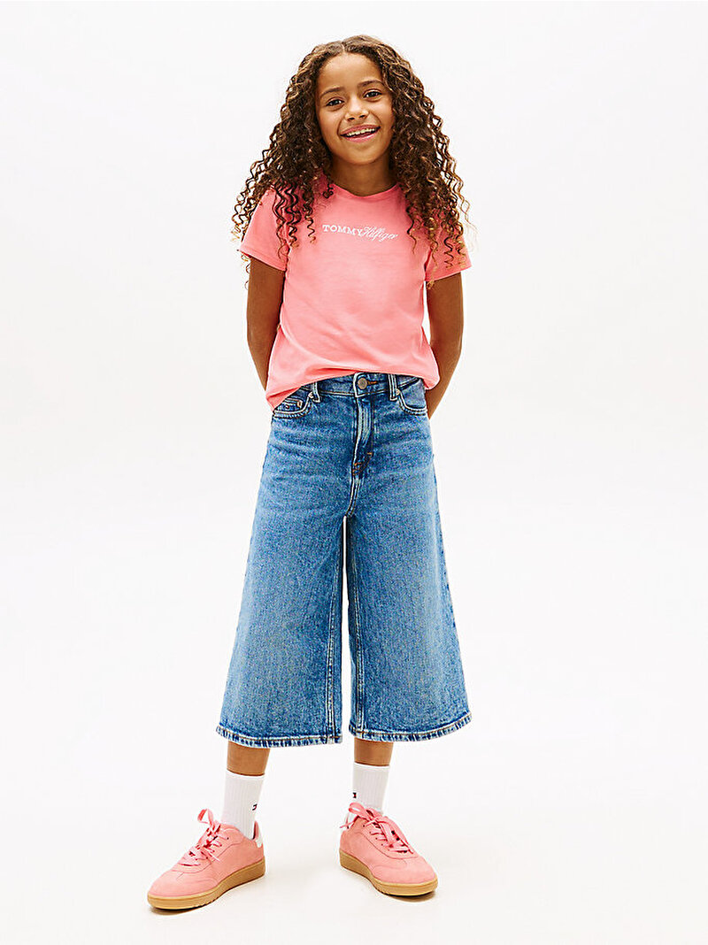 Kız Çocuk Tommy T-shirt Pembe KG0KG09123TIE