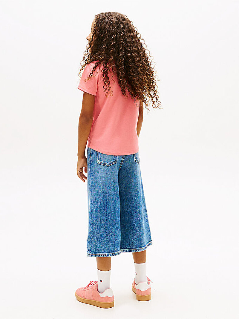 Kız Çocuk Tommy T-shirt Pembe KG0KG09123TIE