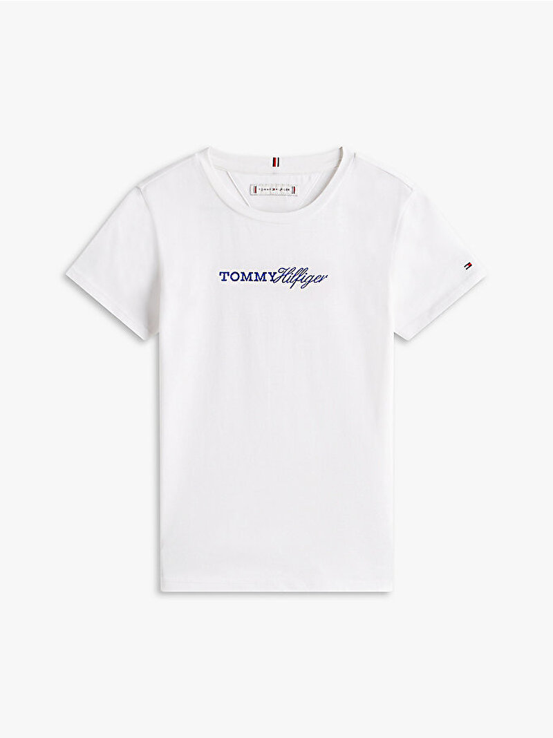 Kız Çocuk Tommy T-shirt Beyaz KG0KG09123YBR