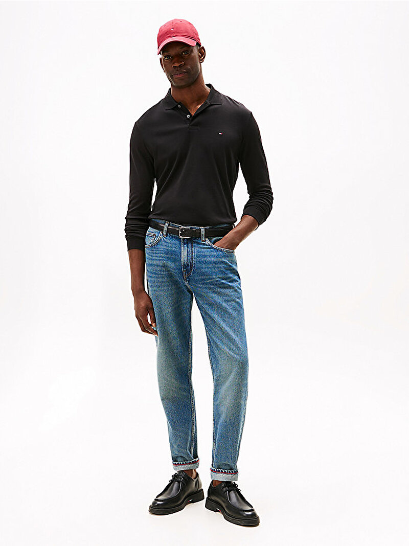 Erkek Liquid Cotton Polo T-shirt Siyah MW0MW37317BDS