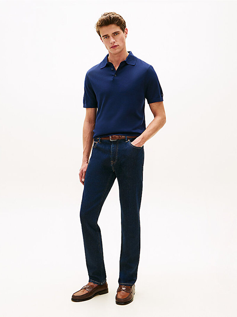 Erkek DC Cotton Liyosel Polo T-shirt Lacivert MW0MW38747DCA