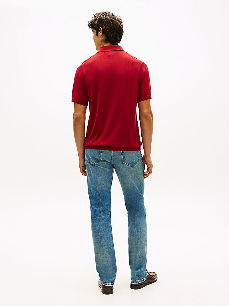 Erkek DC Cotton Liyosel Polo T-shirt Kırmızı MW0MW38747XMO