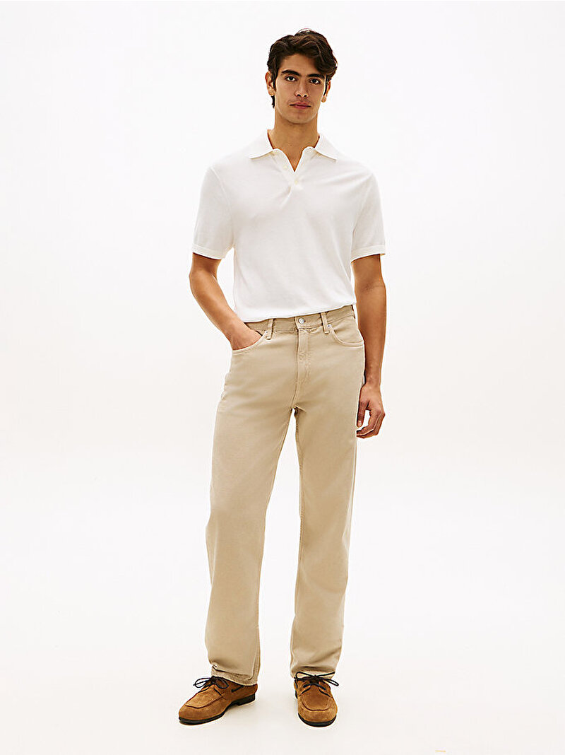 Erkek DC Cotton Liyosel Polo T-shirt Bej MW0MW38747YBI