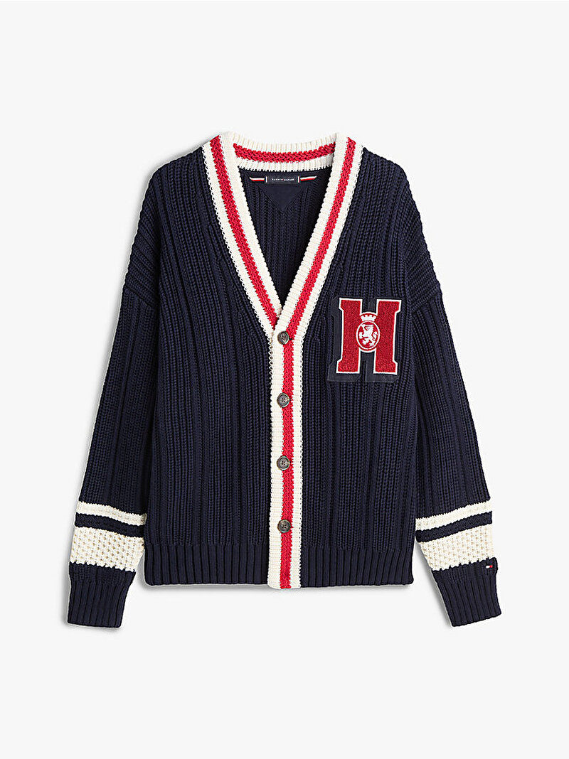 Erkek Letterman Hırka Lacivert MW0MW41648DW5